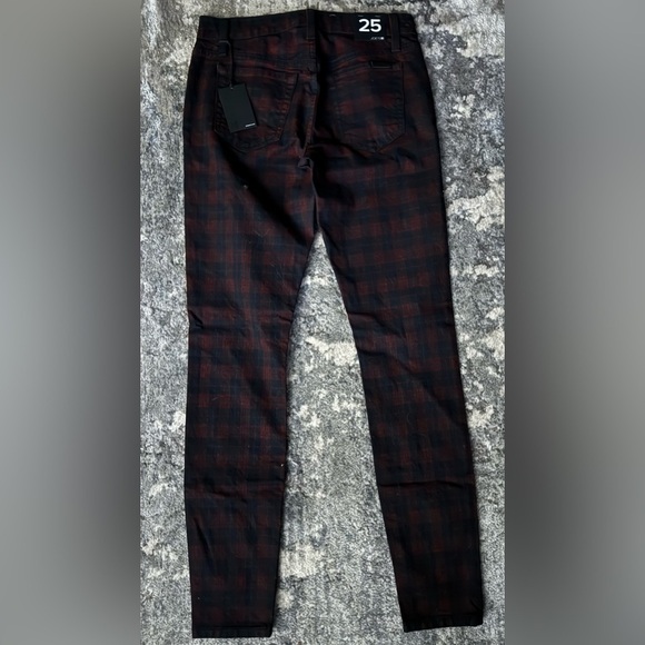 Joe’s Zip Coated Plaid Stretch Skinny Jeans - Picture 4 of 7